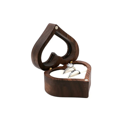 Retro Formal Heart Shape Wood Wholesale Jewelry Boxes