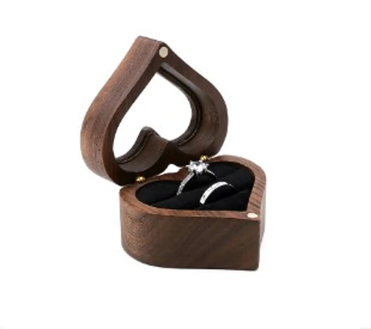 Retro Formal Heart Shape Wood Wholesale Jewelry Boxes