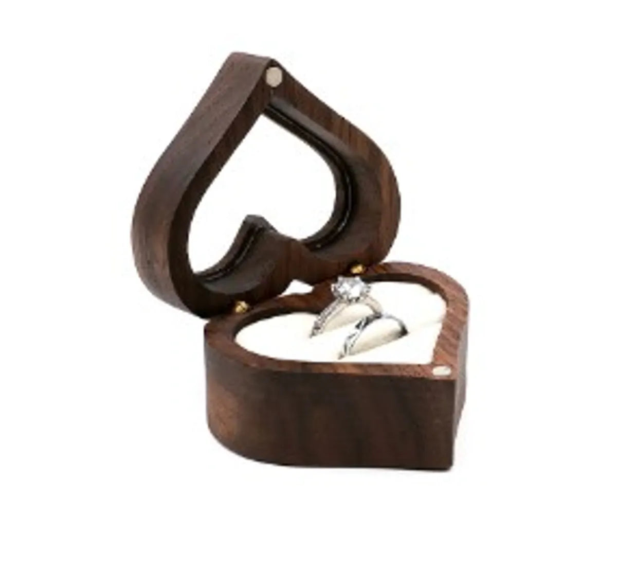 Retro Formal Heart Shape Wood Wholesale Jewelry Boxes