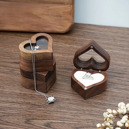 Retro Formal Heart Shape Wood Wholesale Jewelry Boxes