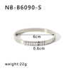 Retro French Literature And Art Style Geometric Zircon Bracelet Stainless Steel With 18K Real Gold Electroplating Non Fading Waterproof Anti Allergy