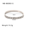 Retro French Literature And Art Style Geometric Zircon Bracelet Stainless Steel With 18K Real Gold Electroplating Non Fading Waterproof Anti Allergy