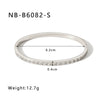 Retro French Literature And Art Style Geometric Zircon Bracelet Stainless Steel With 18K Real Gold Electroplating Non Fading Waterproof Anti Allergy