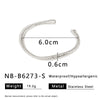 Retro French Literature And Art Style Geometric Zircon Bracelet Stainless Steel With 18K Real Gold Electroplating Non Fading Waterproof Anti Allergy