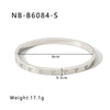 Retro French Literature And Art Style Geometric Zircon Bracelet Stainless Steel With 18K Real Gold Electroplating Non Fading Waterproof Anti Allergy