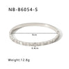 Retro French Literature And Art Style Geometric Zircon Bracelet Stainless Steel With 18K Real Gold Electroplating Non Fading Waterproof Anti Allergy