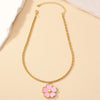 Retro French Style Flower Rhinestones Alloy Wholesale Necklace