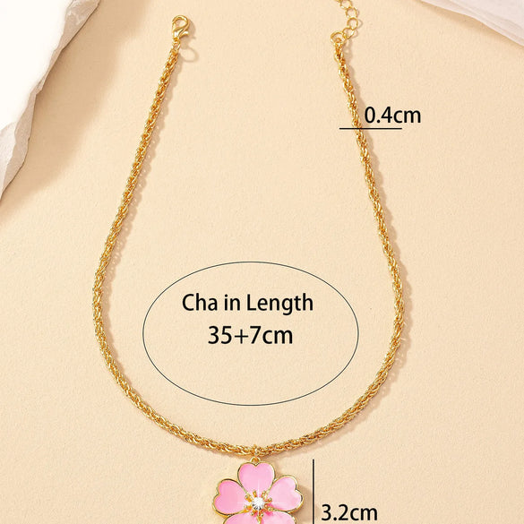 Retro French Style Flower Rhinestones Alloy Wholesale Necklace