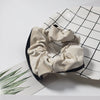Retro French Style Pu Leather Scrunchie Handmade Fashion Hair Tie Simple Elegant Hair Accessory For Women