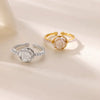 Retro Fresh Flower Imitation Pearl Copper Electroplated Women's Ring
