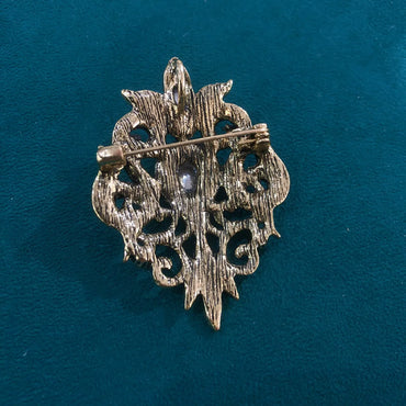 Retro Geometric Alloy Rhinestone Women'S Brooches