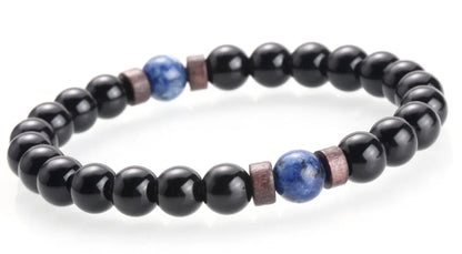 Retro Geometric Alloy Volcanic Rock Bracelets