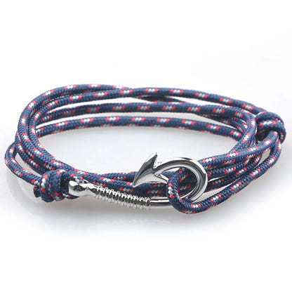 Retro Geometric Anchor Alloy Rope Wholesale Bracelets