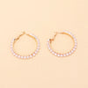 Retro Geometric C-shaped Pearl Earrings Wholesale Gooddiy