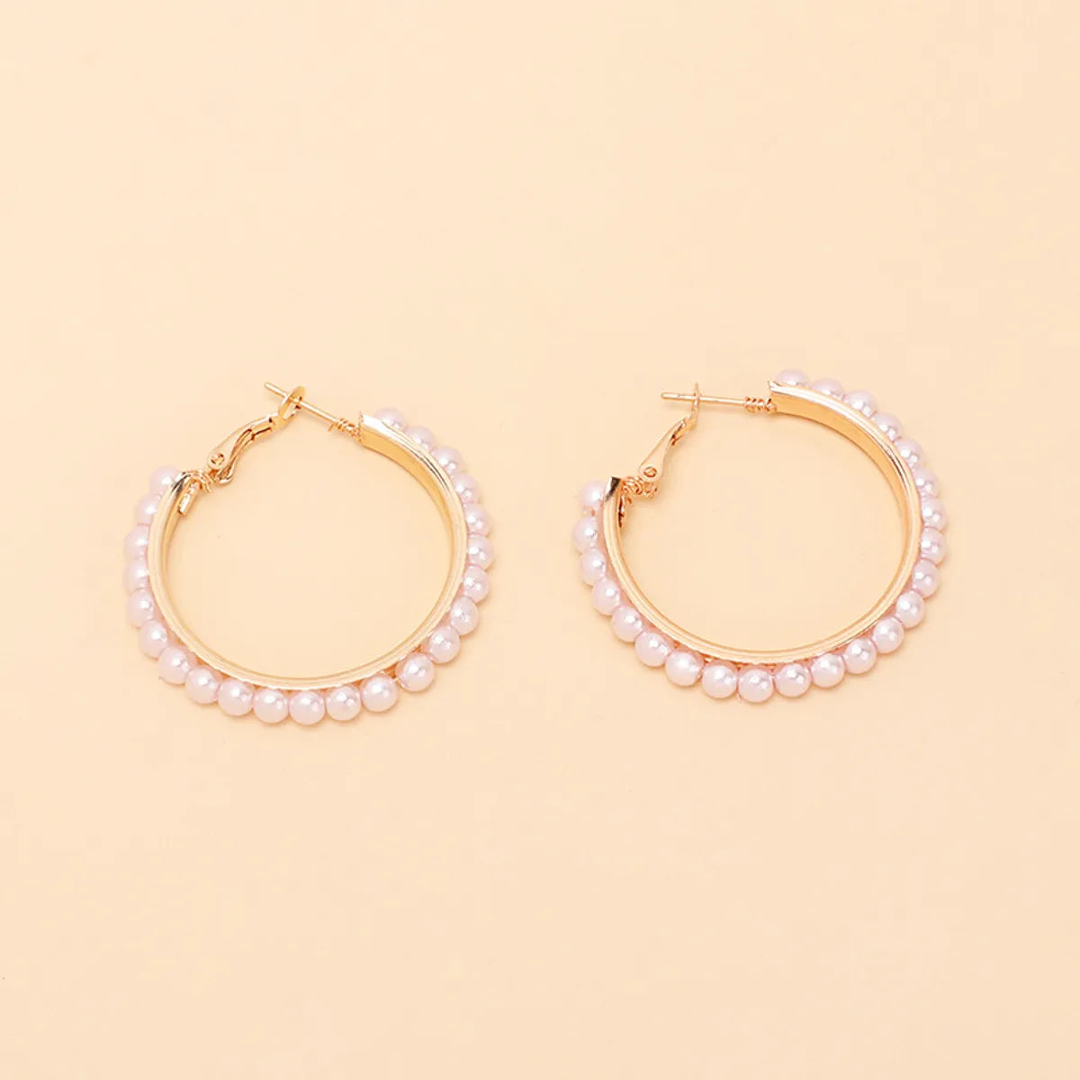 Retro Geometric C-shaped Pearl Earrings Wholesale Gooddiy