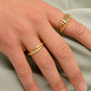 Retro Geometric Cross Plain Copper Ring For Women Electroplated Fashion Jewelry With Minimalist High End Style