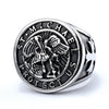 Retro Geometric Electroplated Stainless Steel Ring In A Bold Unisex Style For Wholesale Jewelry