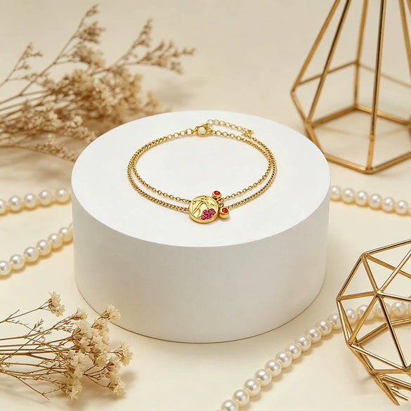 Retro Geometric Figure Relief Stainless Steel Jewelry Set With Purple Zircon Necklace Ring Earrings And Bracelet