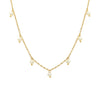 Retro Geometric Freshwater Pearl Necklace For Women In Titanium Steel With Gold Electroplated Simple Natural Style