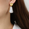Retro Geometric Handmade Resin And Plastic Women's Ear Stud Pendant Earrings Jewelry