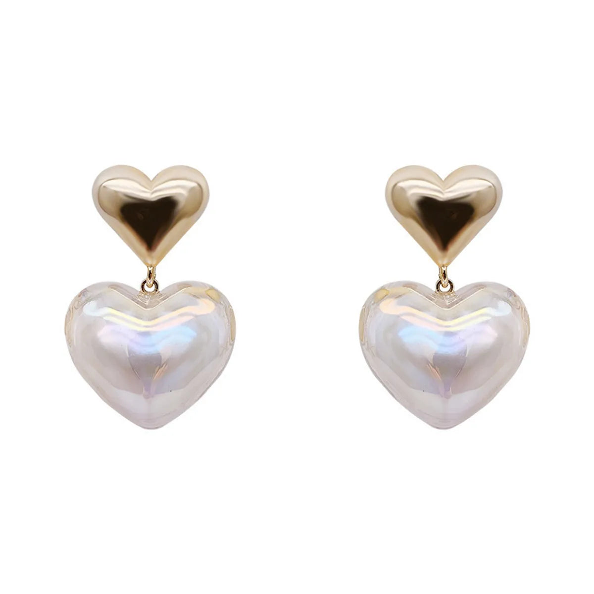 Retro Geometric Heart Shape Alloy Plating Earrings