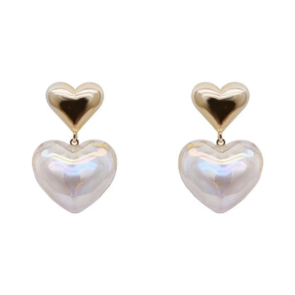 Retro Geometric Heart Shape Alloy Plating Earrings