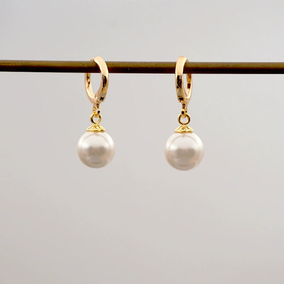 Retro Geometric Imitation Pearl Handmade Women's Earrings