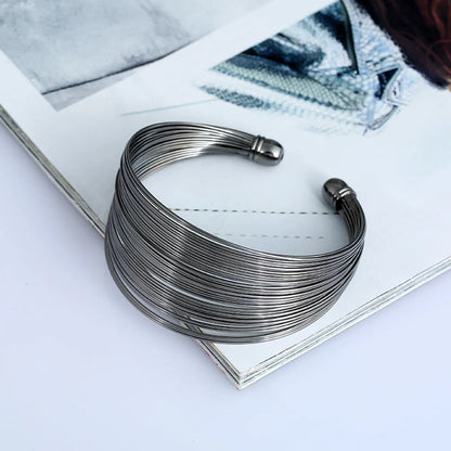 Retro Geometric Iron Unisex Bangle