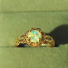 Retro Geometric Metal Plating Inlay Moonstone Men'S Rings