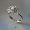 Retro Geometric Metal Plating Inlay Moonstone Men'S Rings