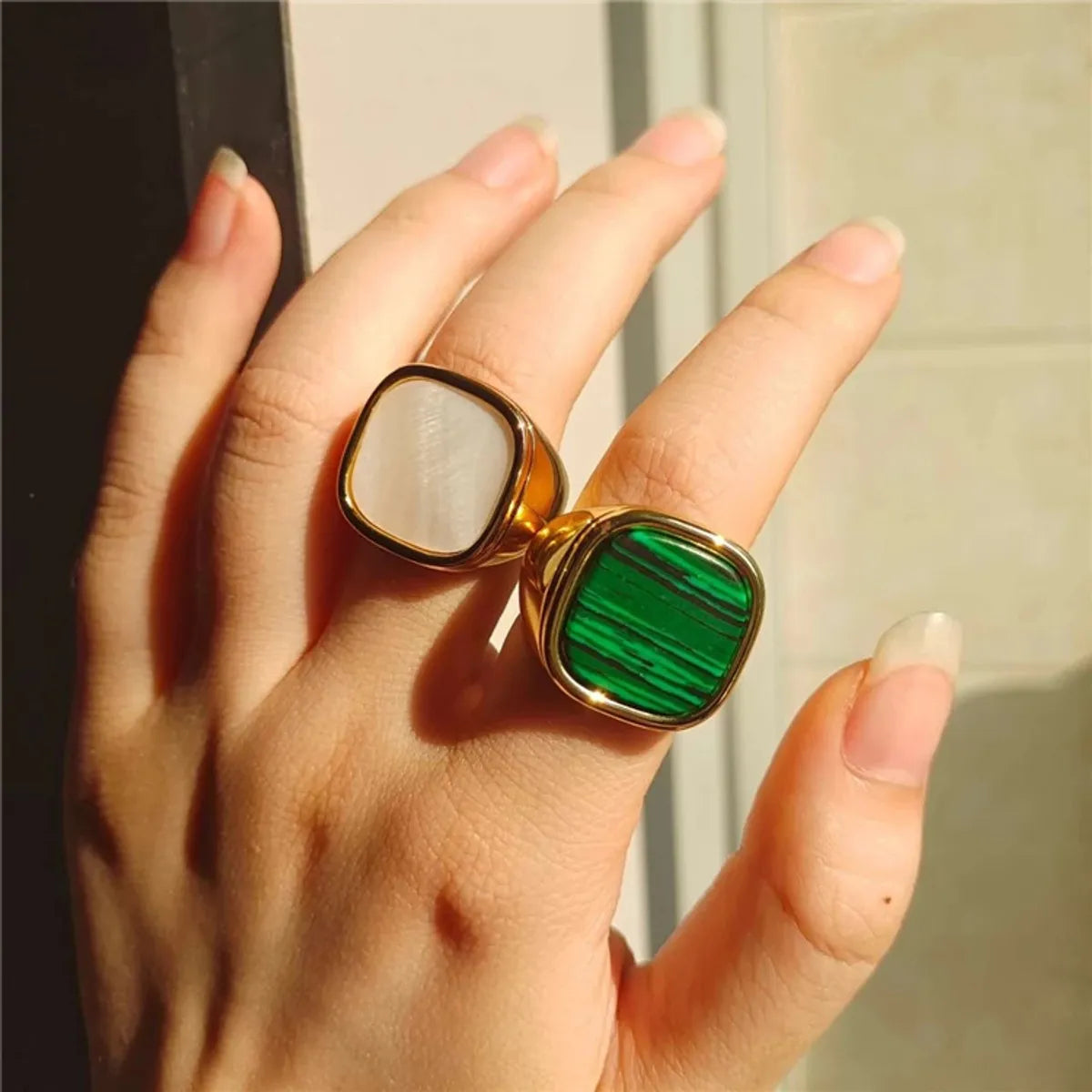 Retro Geometric Metal Wholesale Rings