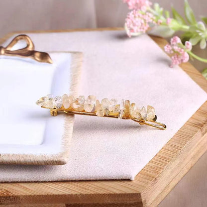 Women'S Retro Geometric Natural Crystal Hair Clip