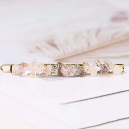 Women'S Retro Geometric Natural Crystal Hair Clip