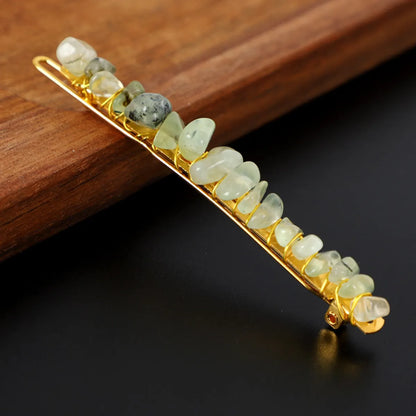 Women'S Retro Geometric Natural Crystal Hair Clip