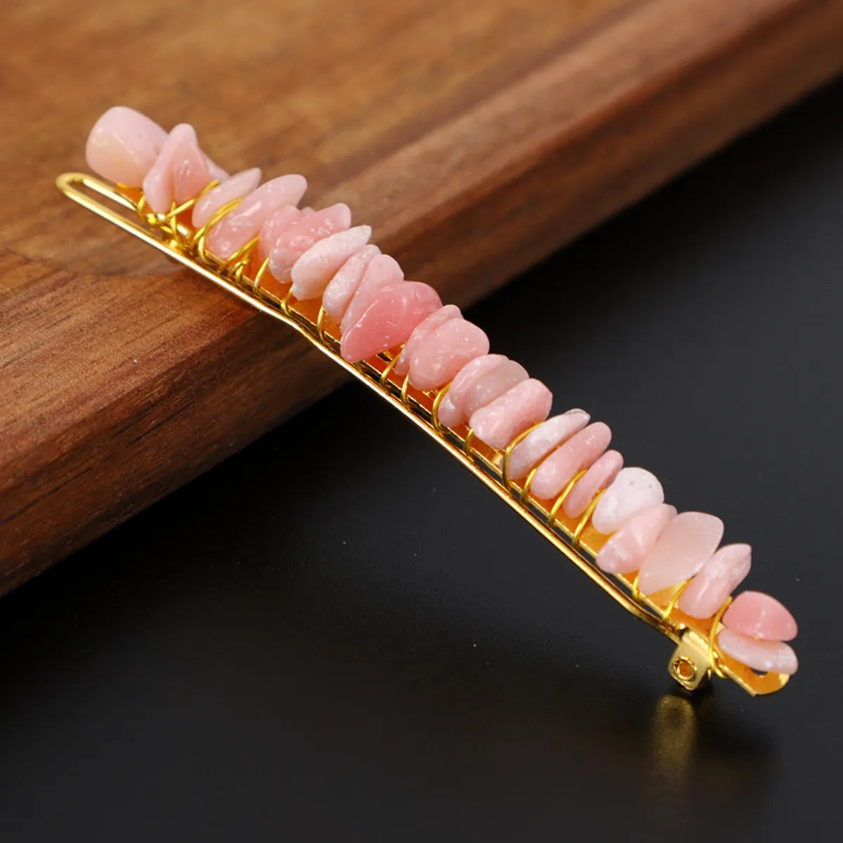 Women'S Retro Geometric Natural Crystal Hair Clip