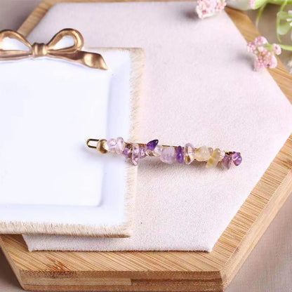 Women'S Retro Geometric Natural Crystal Hair Clip