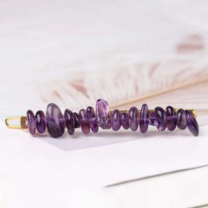 Women'S Retro Geometric Natural Crystal Hair Clip