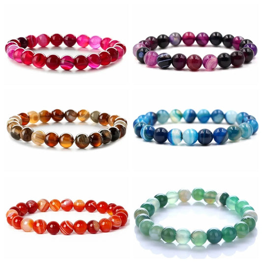 Retro Geometric Natural Stone Beaded Bracelets