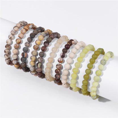 Retro Geometric Natural Stone Beaded Bracelets