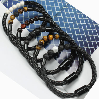 Retro Geometric Natural Stone Bracelets