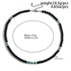 Retro Geometric Natural Stone Turquoise Beaded Men'S Necklace