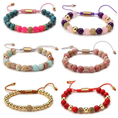 Retro Geometric Natural Stone Wholesale Bracelets