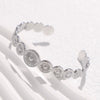Retro Geometric Opening Titanium Steel Bracelet For Women With Electroplating Treatment