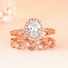Retro Geometric Pattern Plated 925 Silver And Copper Ring Set For Women With Electroplating Treatment