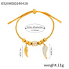 Retro Geometric Pattern Women's Titanium Steel Gold Plated Electroplated Bracelet Set