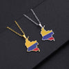 Retro Geometric Pendant Stainless Steel Necklace With O Chain Electroplated Unisex Ethnic Style Jewelry Accessory