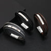 Retro Geometric Pu Leather Alloy Men'S Bracelets Men Cord & Leather Bracelets