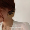 Retro Geometric Rattan Woven Drop Earrings Hand Knitted Chic Elegant Simple Earrings