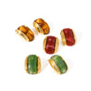 Retro Geometric Resin Stud Earrings For Women With Stainless Steel Posts And Real Gold Plated Finish Fashion Elegant Non Fading Jewelry