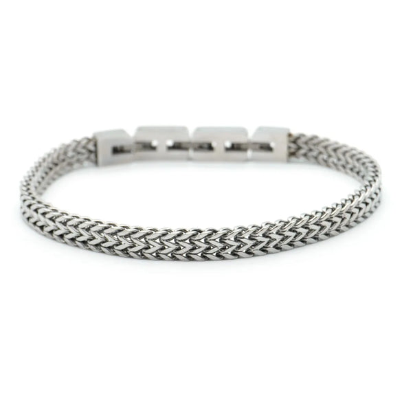 Retro Geometric Rhombus Titanium Steel Polishing Men'S Bracelets